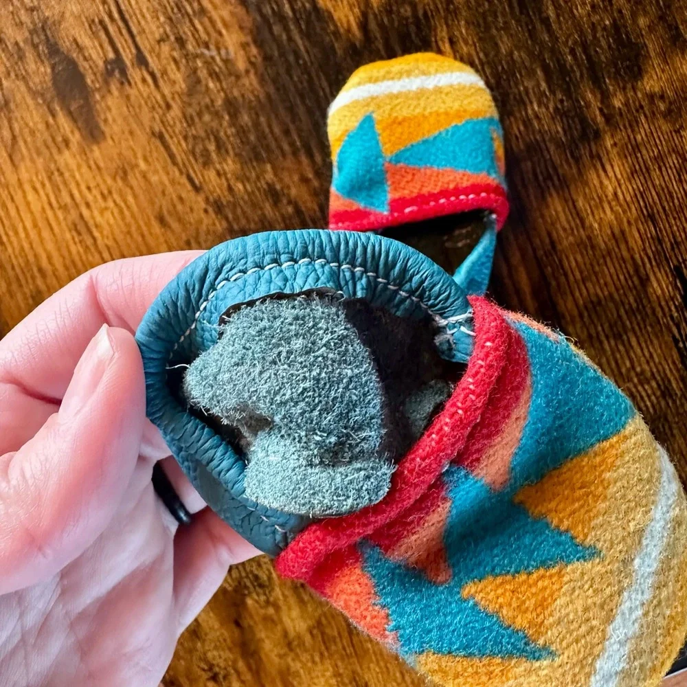 Mila & Hazel Pendleton style Baby Moccasins